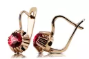 Earrings Ruby Original Vintage 14K Rose Gold Vintage craft vec027r
